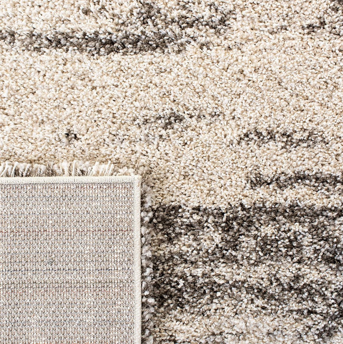 SAFAVIEH Hudson Shag Rug 8x10, Plush Large Ivory & Grey SGH203A
