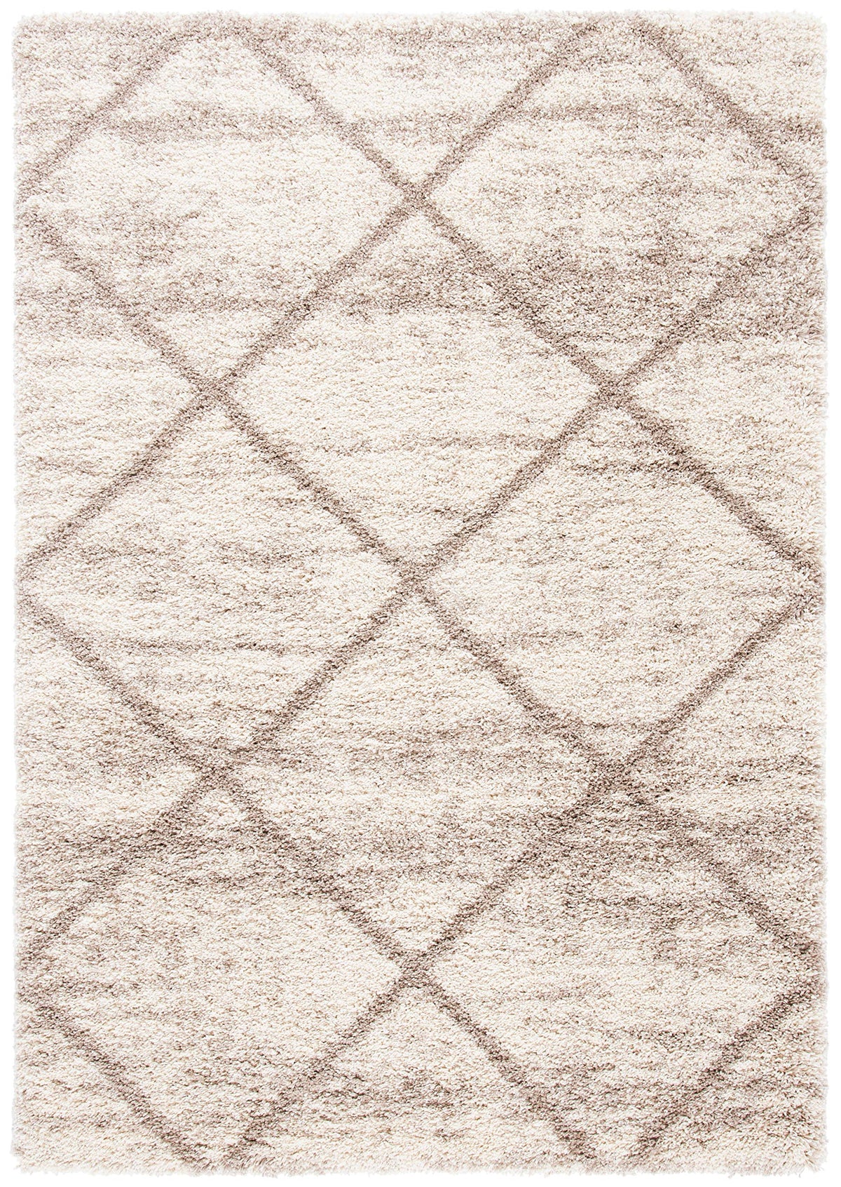 SAFAVIEH Hudson Shag Rug 8'x10', Soft Plush Moroccan Ivory & Beige SGH281D