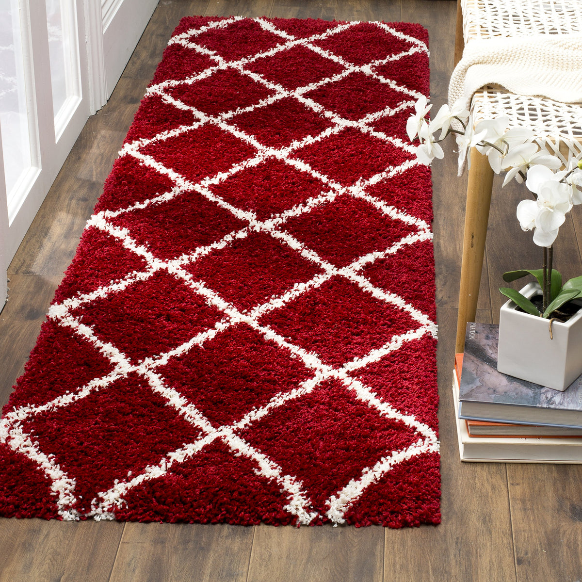 SAFAVIEH Hudson Shag Rug 8'x10', Soft Plush Moroccan Ivory & Beige SGH281D