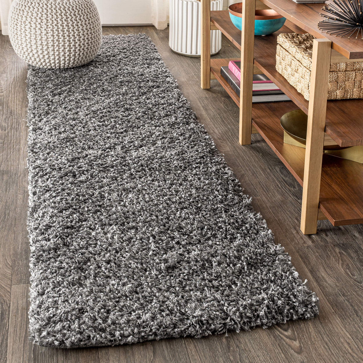 JONATHAN Y Mercer Shag Plush Cream Indoor Area Rug, 4x6, Contemporary, Modern, Easy-Cleaning for Living Room, Bedroom, Kitchen, Pet Friendly, Non-Shedding (MCR106D-4)
