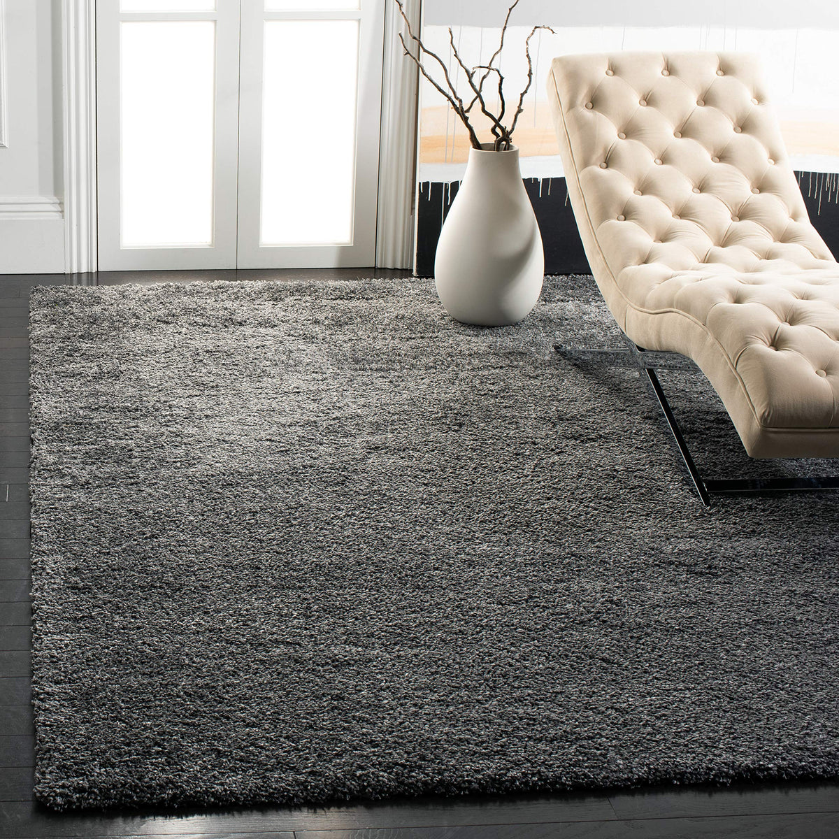 SAFAVIEH Area Rug 8x10 - California Shag Collection - Large - Beige, Non-Shedding & Easy to Clean, Ultra Plush Thick Pile, Ideal for Living Room, Bedroom, Dining Space (SG151-1313)