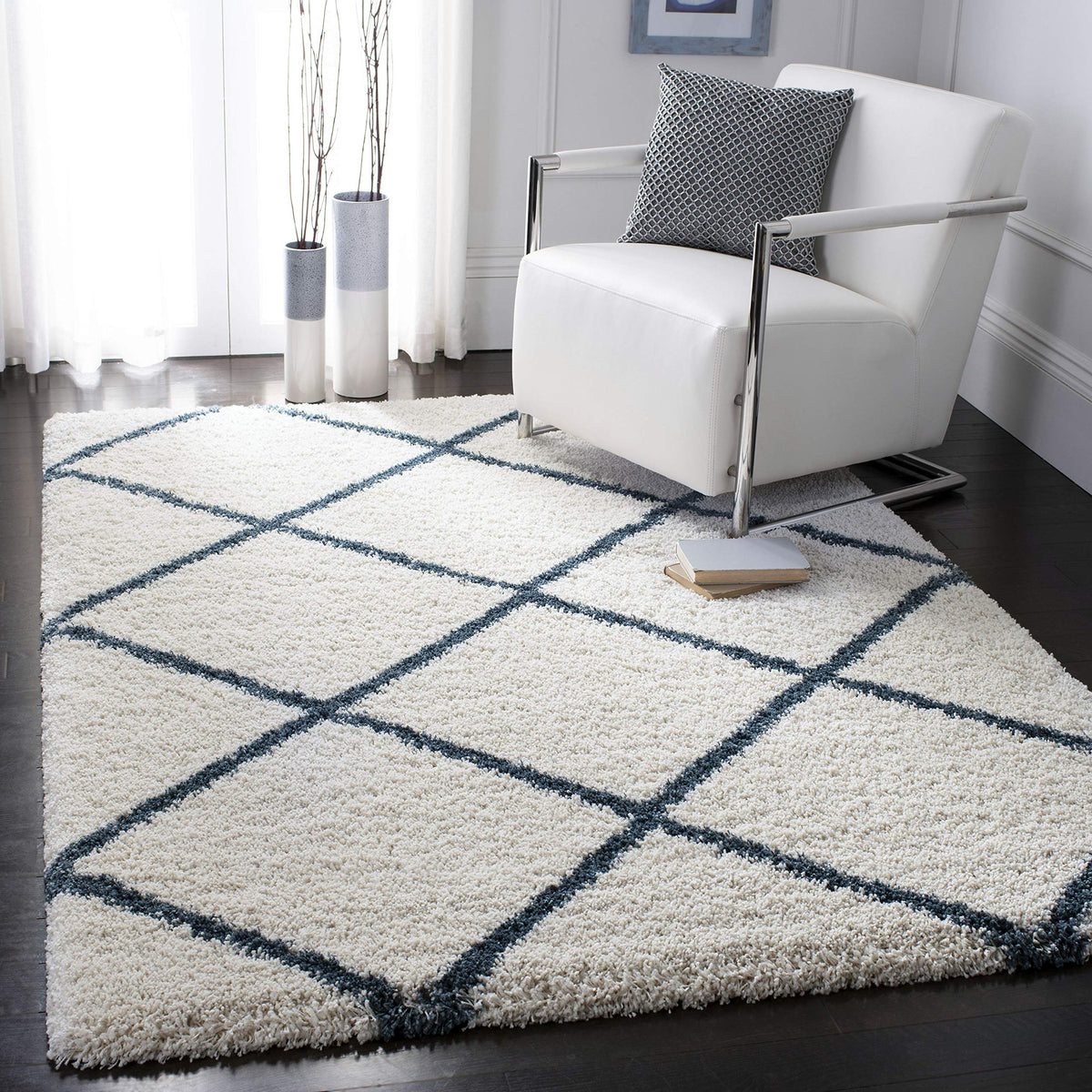 SAFAVIEH Hudson Shag Rug 8'x10', Soft Plush Moroccan Ivory & Beige SGH281D