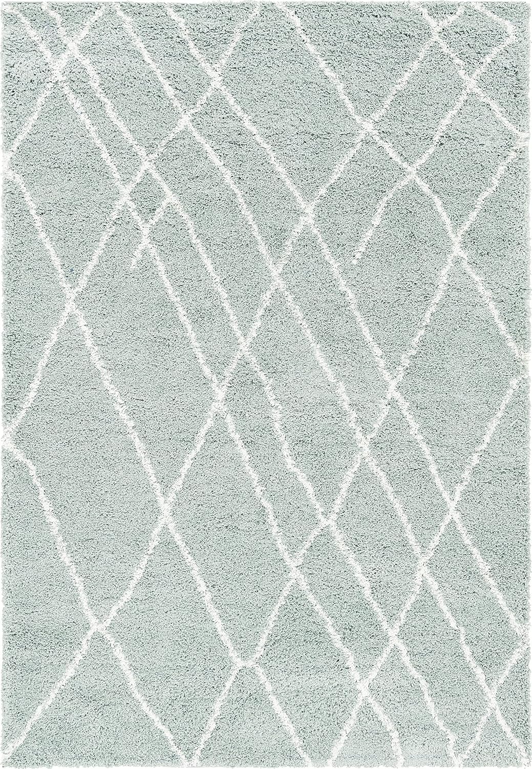 Rugs.com - Soft Touch Shag Rug – 6' 1 x 9' Sage Green Plush Shag Rug – Ultra Soft High Pile Area Rug for Bedroom, Living Room, and Home Office