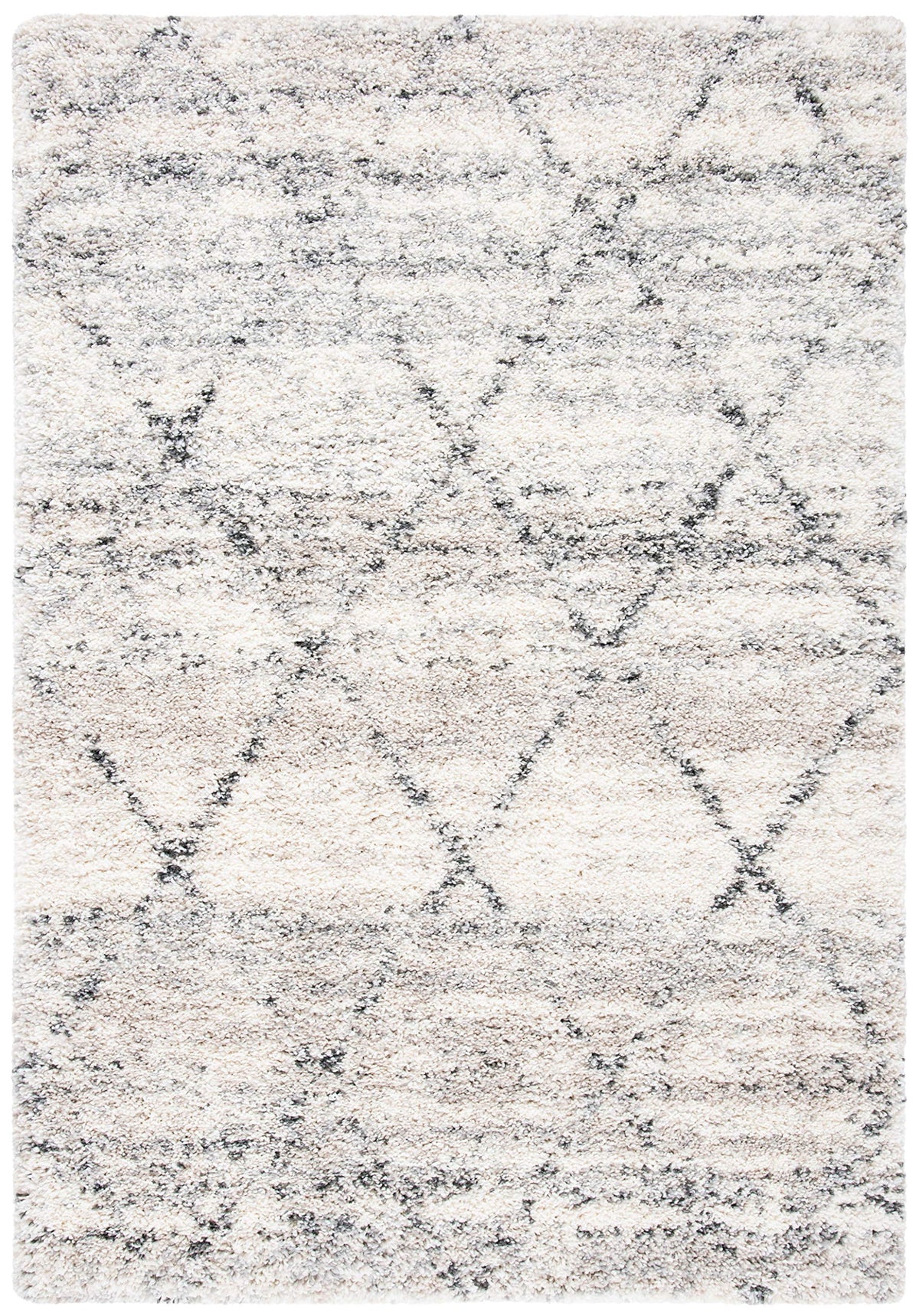 SAFAVIEH Area Rug 8x10 - Fontana Shag Collection - Large - Pink & Ivory, Modern Design, Non-Shedding & Easy Cleaning, Ultra Plush Thick Pile, Ideal for Living Room, Bedroom, Dining Space (FNT886U)