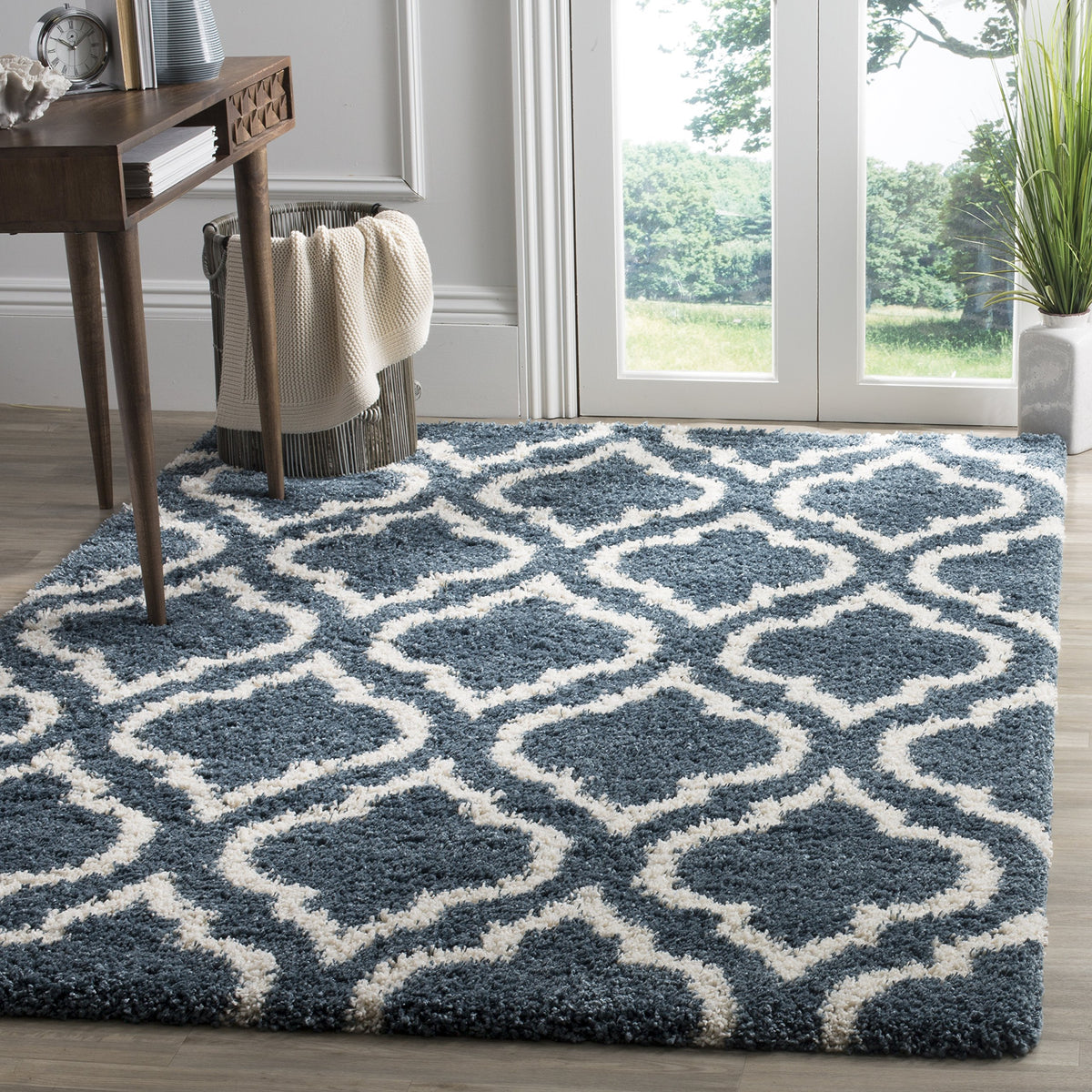 SAFAVIEH Hudson Shag Rug 8x10, Plush Large Multi Ivory & Beige SGH284E