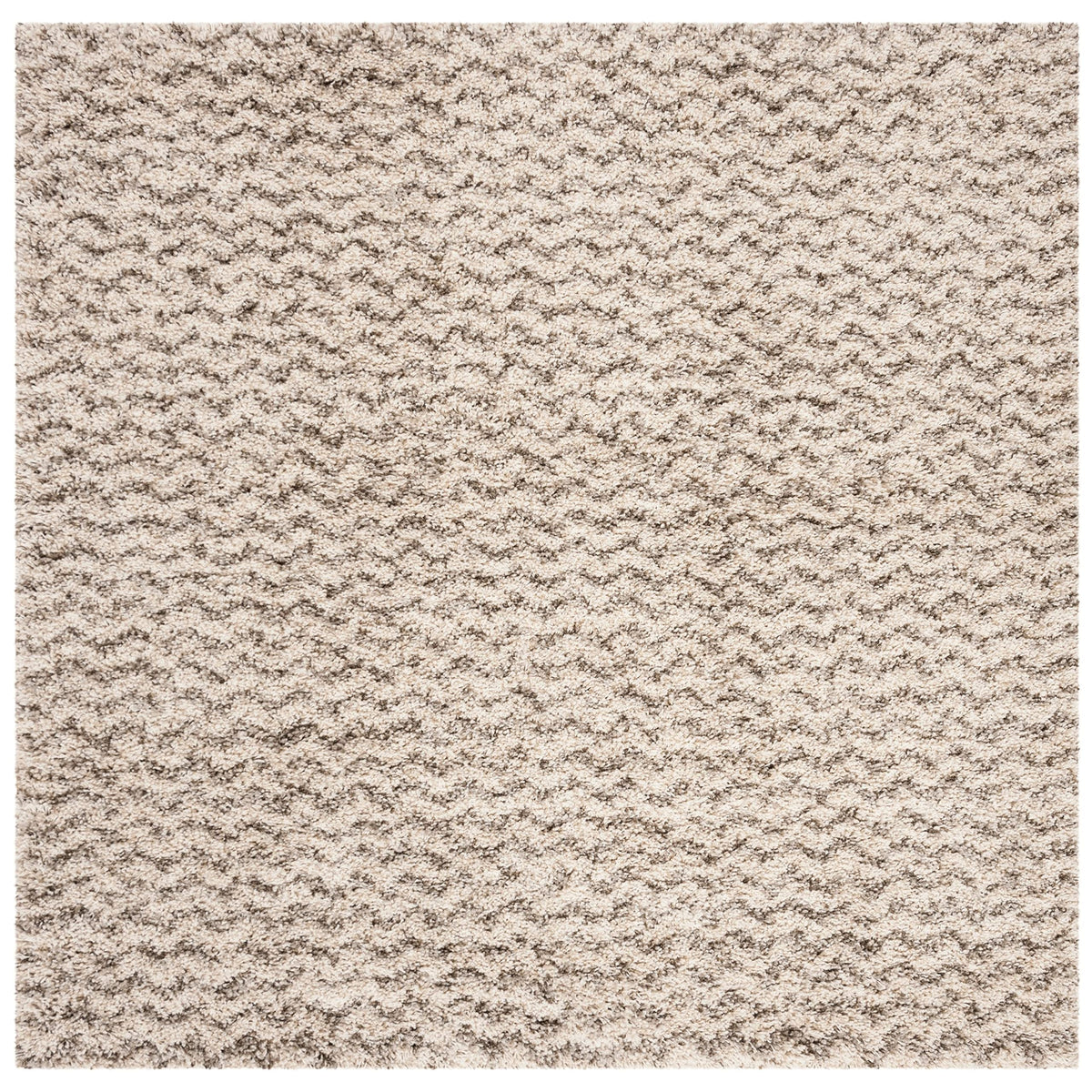 SAFAVIEH Hudson Shag Rug 11x15, Plush Chevron X-Large Ivory & Grey SGH330A