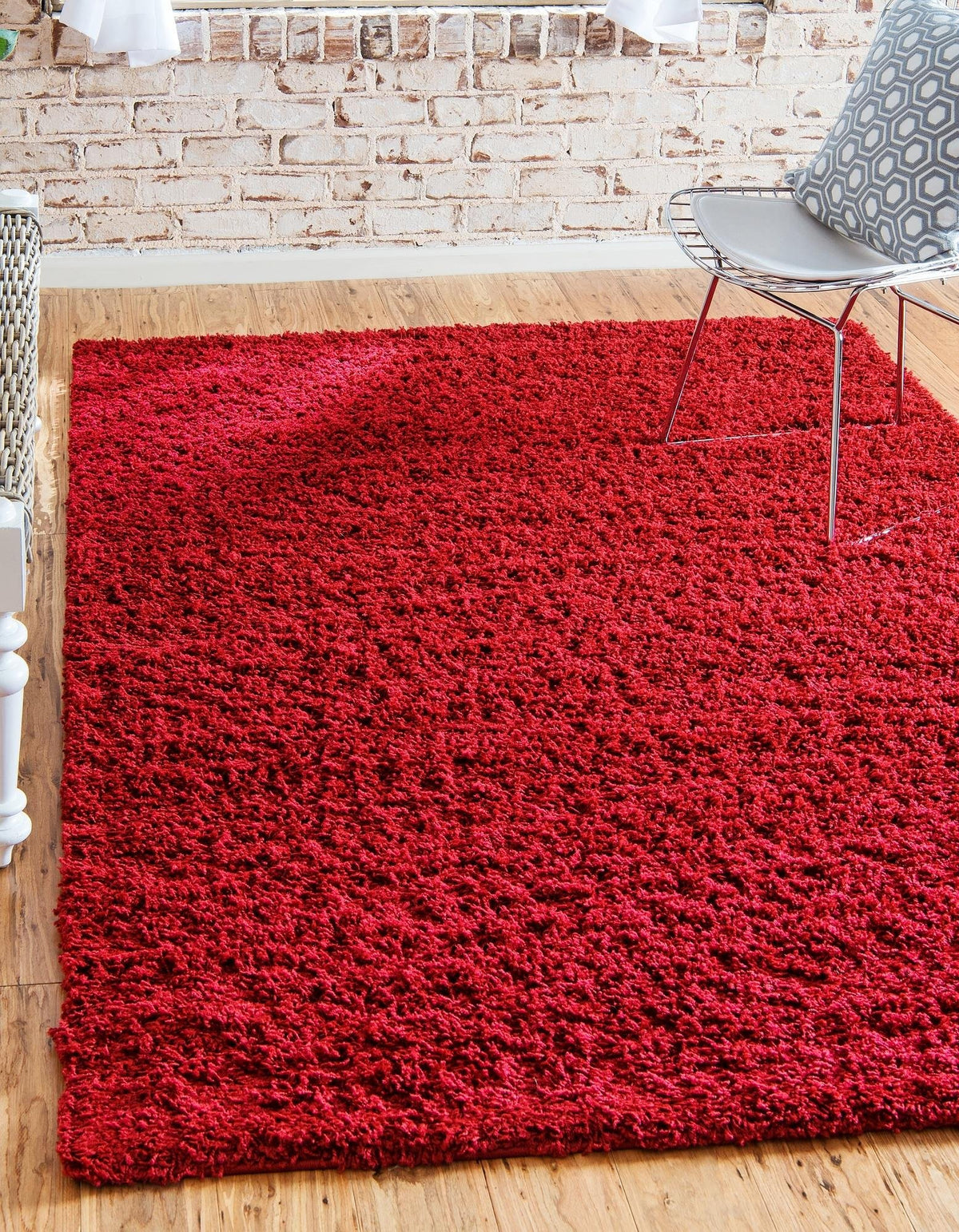 Unique Loom Solid Shag Collection Area Rug (8' x 10' Rectangle, Sandy Brown)