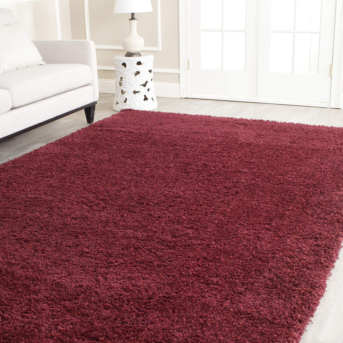 SAFAVIEH California Shag Collection Area Rug - 8' x 10', Ivory, Non-Shedding & Easy to Clean, Ultra Plush Thick Pile, Ideal for Living Room, Bedroom, Dining Space (SG151-1212)