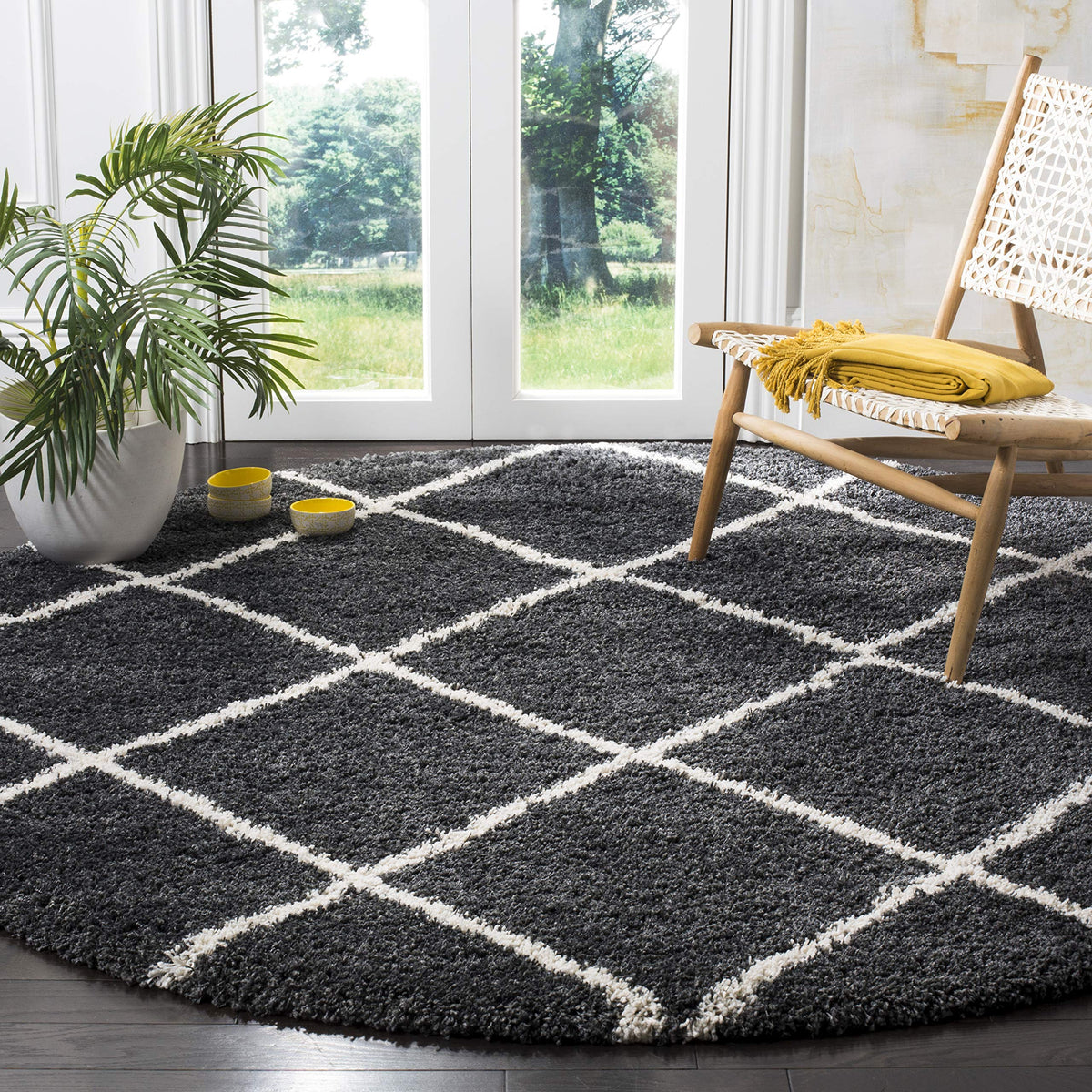 SAFAVIEH Hudson Shag Rug 8'x10', Soft Plush Moroccan Ivory & Beige SGH281D