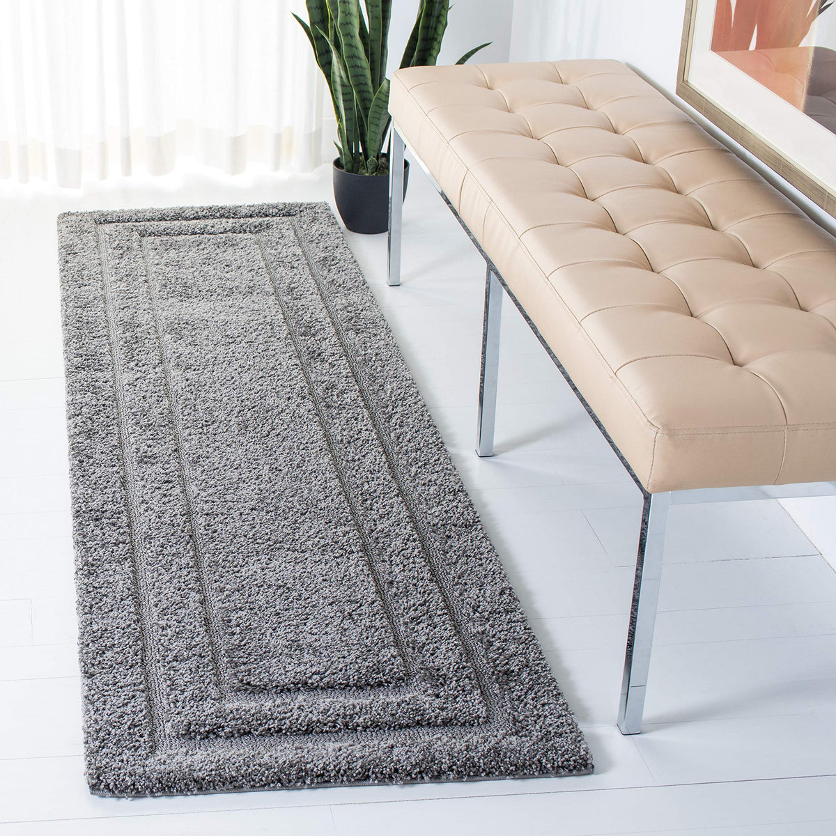 SAFAVIEH Florida Shag Rug 8'x10', Soft Plush Modern Cream SG454-1111