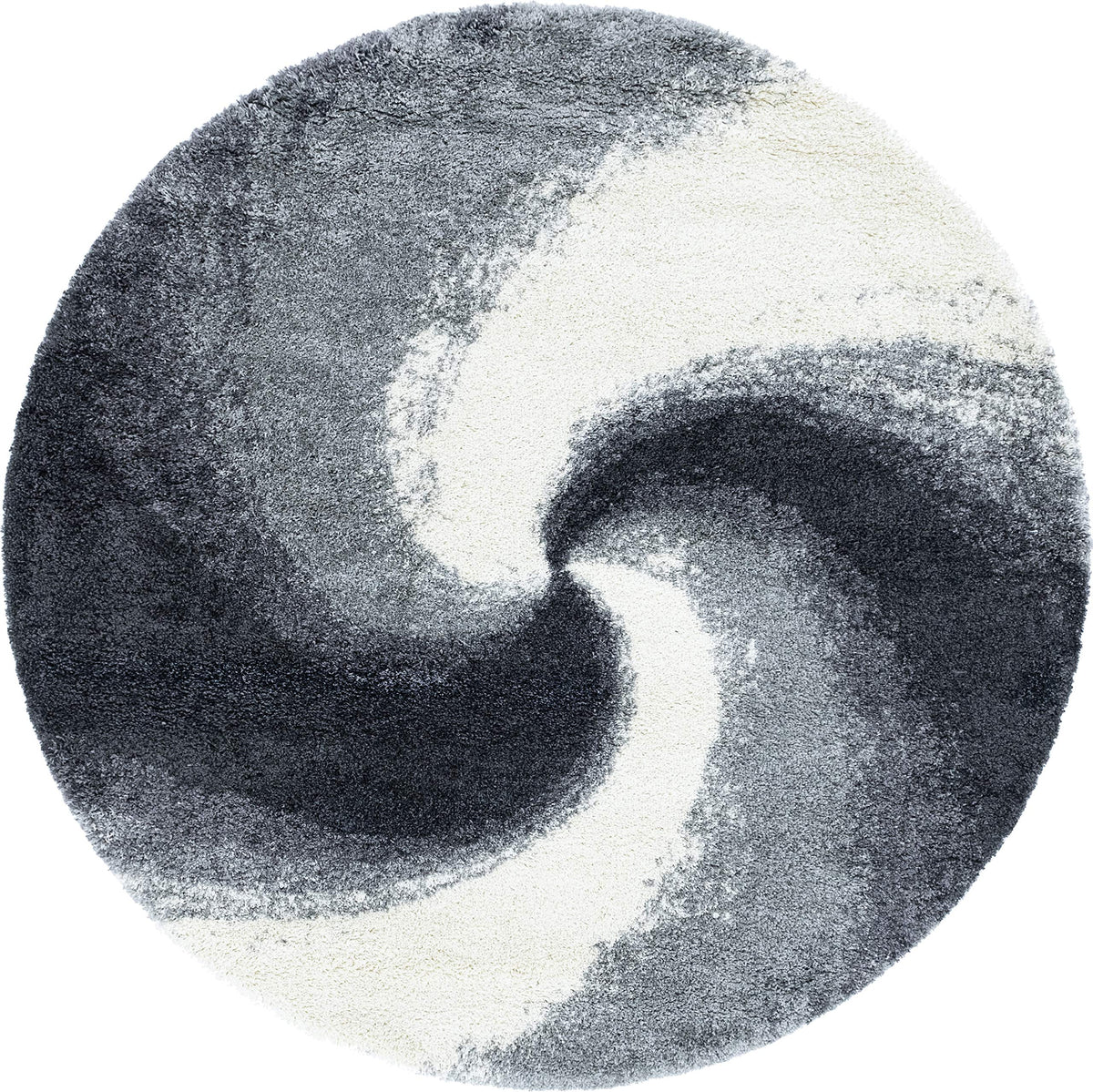 Rugs.com - Soft Touch Shag Rug – 4' 1 x 6' 1 Khaki Shag Rug – Plush Abstract Design for Bedrooms, Living Rooms, and Home Offices