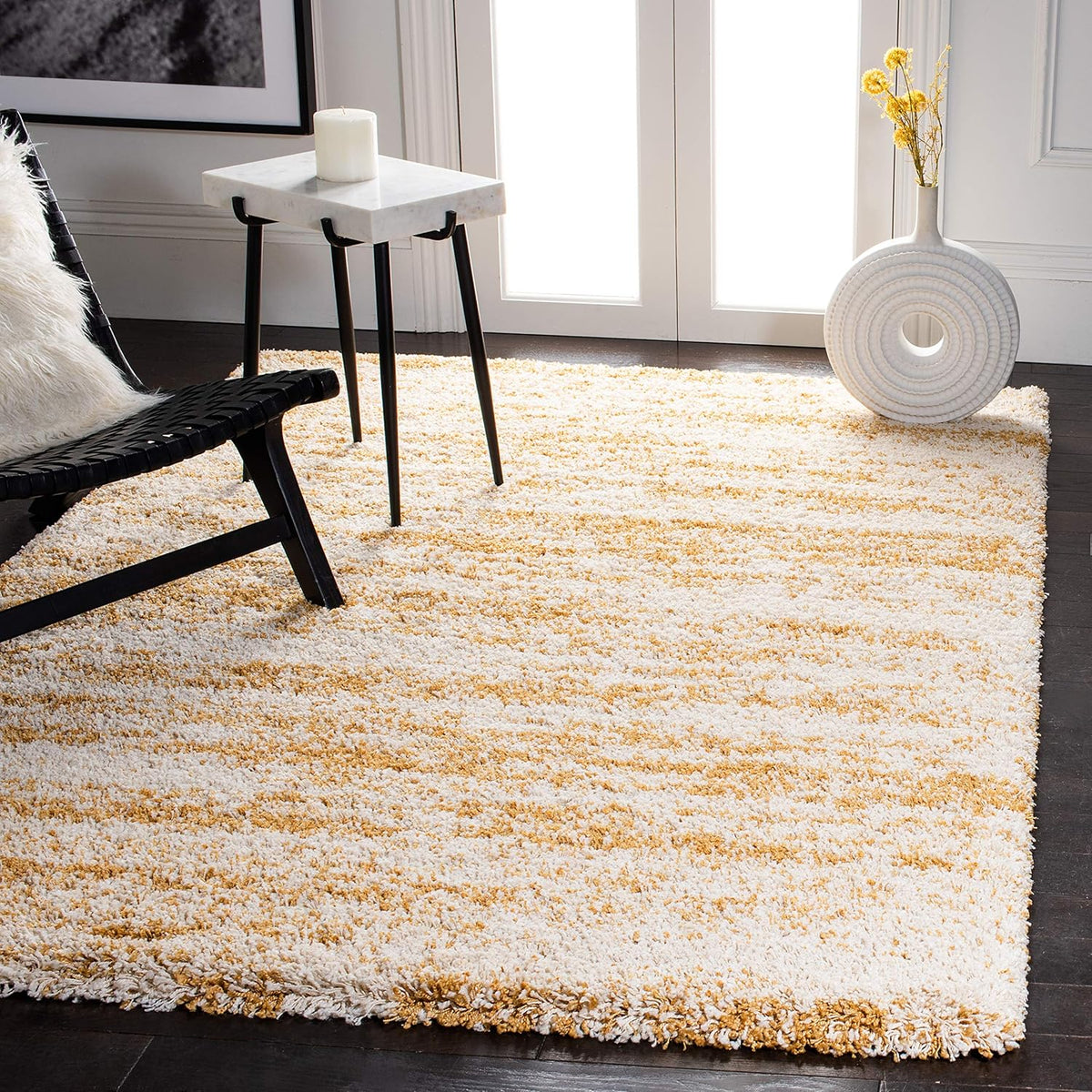 SAFAVIEH Hudson Shag Rug 8x10, Large Ivory & Beige SGH206B