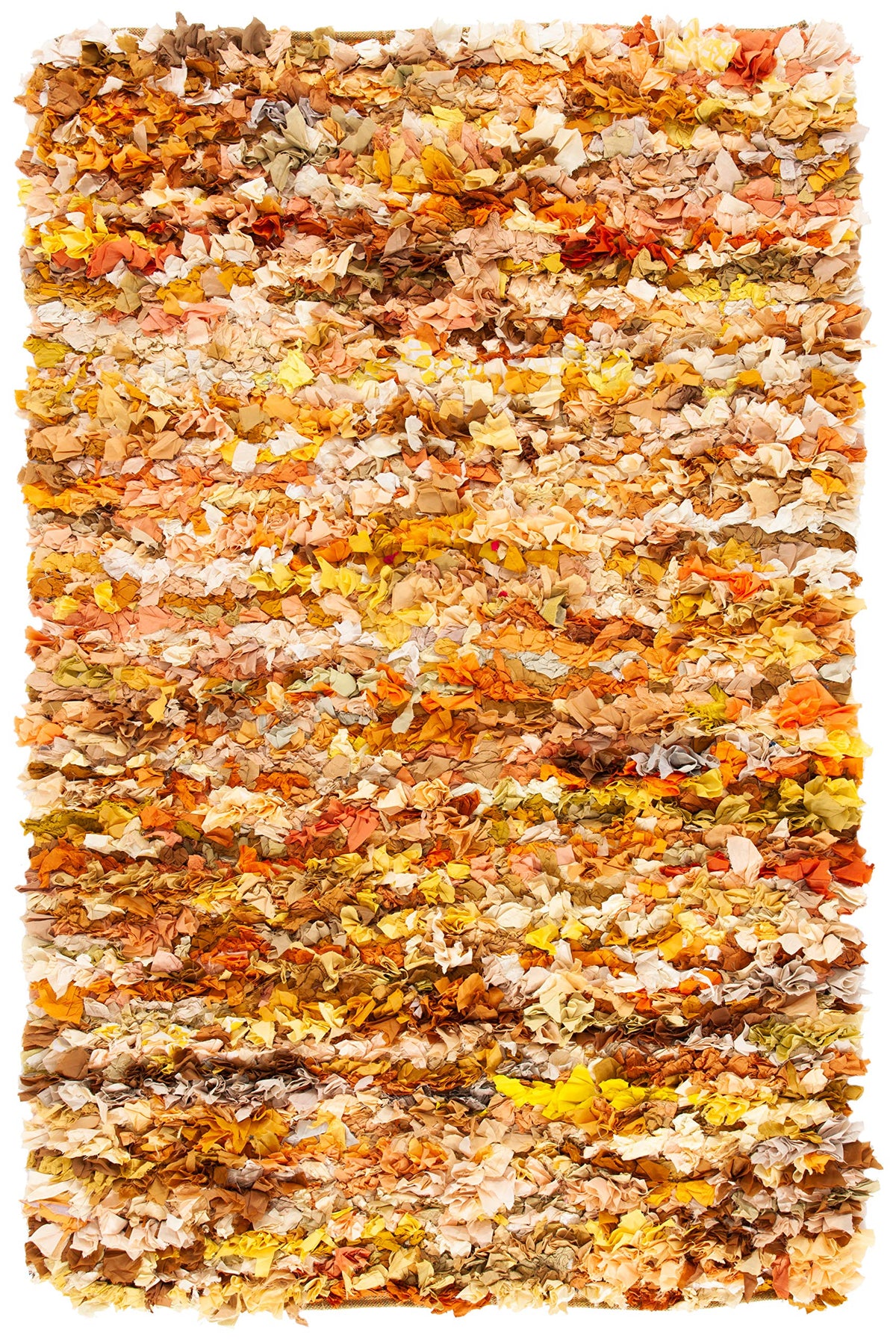 SAFAVIEH Rio Shag Collection Area Rug - 5' x 8', Creme, Handmade Decorative, 3.5-inch Thick Ideal for High Traffic Areas in Living Room, Bedroom (SG951W)