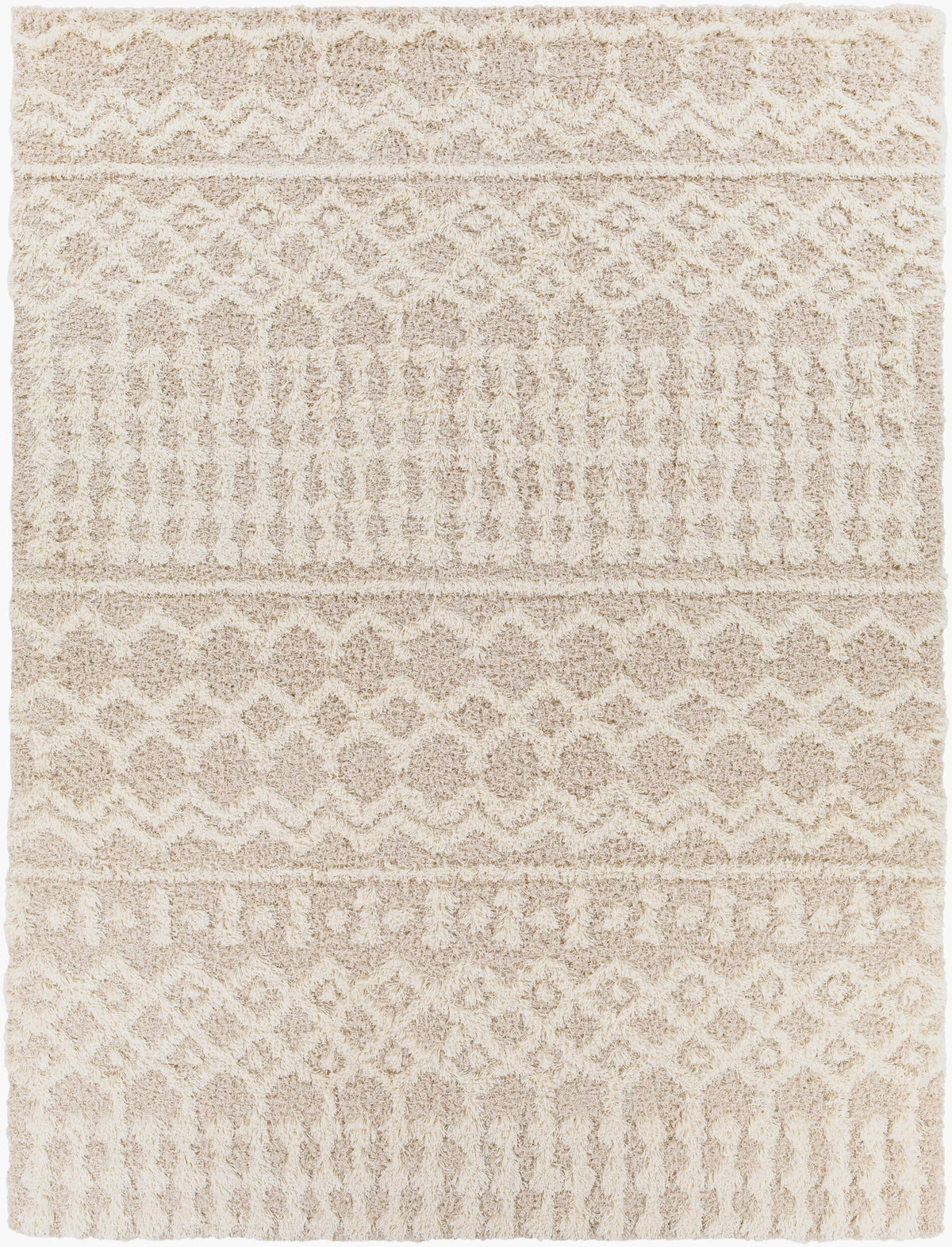 Livabliss Hapsburg Moroccan Shag Area Rug, 5'3" x 7'3", Beige