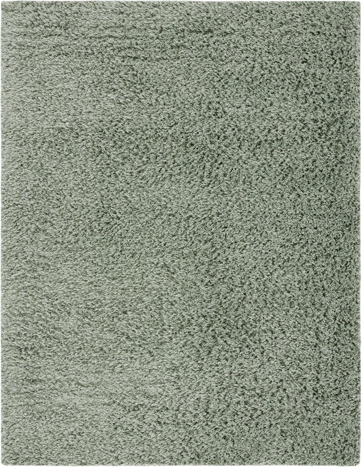 SAFAVIEH Lindsay Shag Collection Area Rug - 4' x 6', Green, Contemporary Design, Ideal for High Traffic Areas in Living Room, Bedroom & Dining Room (LNS560Y-4)