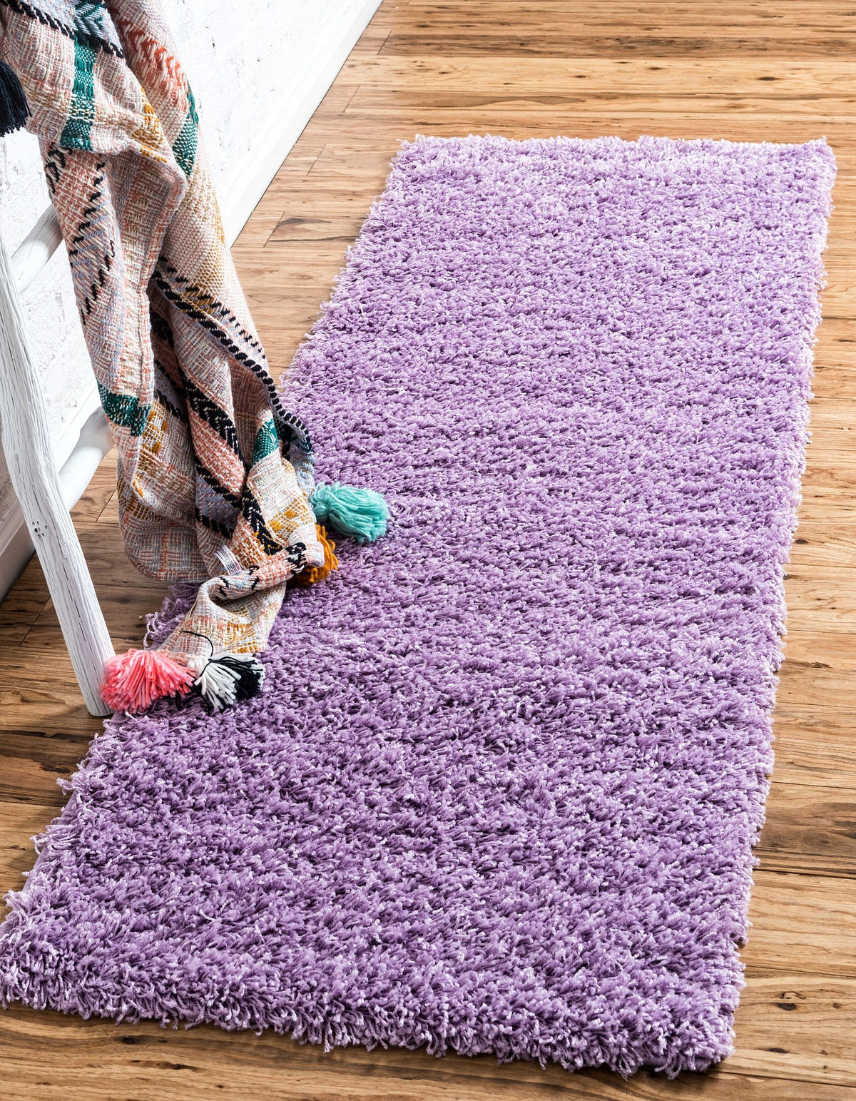 Unique Loom Solid Shag Collection Area Rug (8' x 10' Rectangle, Sandy Brown)