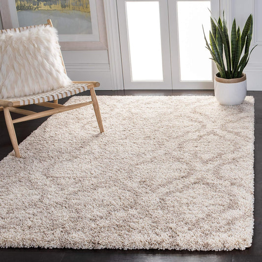SAFAVIEH Hudson Shag Rug 8x10, Plush Large Multi Ivory & Beige SGH284E