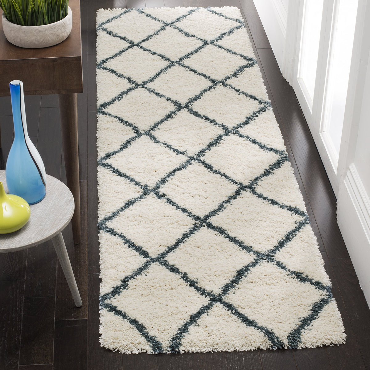 SAFAVIEH Hudson Shag Rug 8'x10', Soft Plush Moroccan Ivory & Beige SGH281D