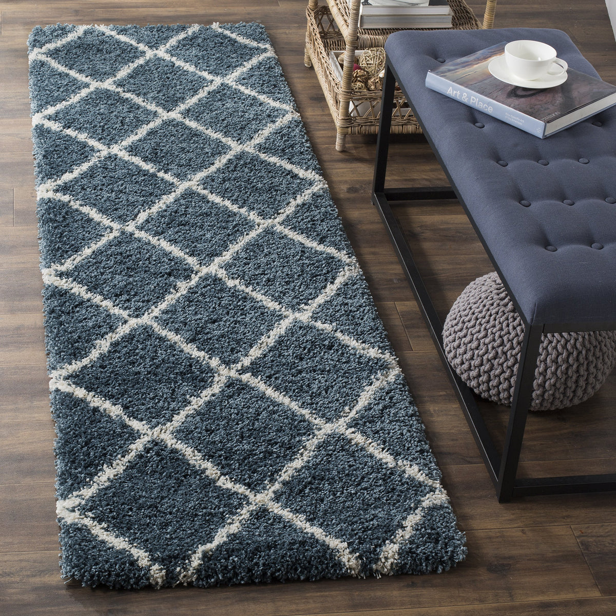 SAFAVIEH Hudson Shag Rug 8'x10', Soft Plush Moroccan Ivory & Beige SGH281D