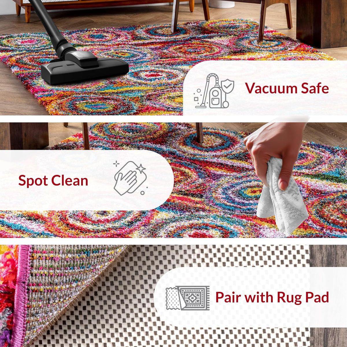 nuLOOM Kindra Multicolor Abstract Power Loomed Runner Rug, 2' x 8'