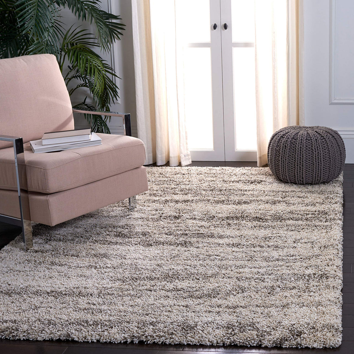 SAFAVIEH Hudson Shag Rug 9x12, Large Ivory & Beige SGH206B