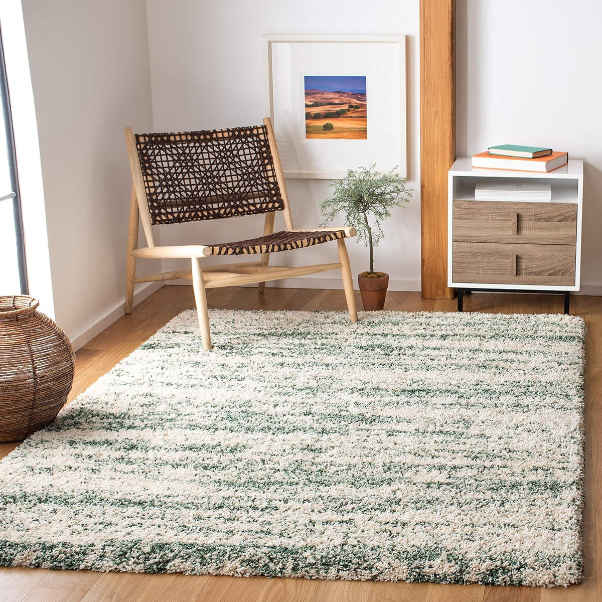 SAFAVIEH Hudson Shag Rug 8x10, Large Ivory & Beige SGH206B