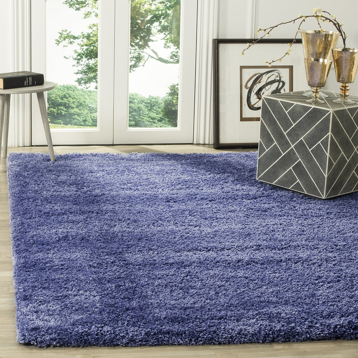 SAFAVIEH Area Rug 8x10 - California Shag Collection - Large - Beige, Non-Shedding & Easy to Clean, Ultra Plush Thick Pile, Ideal for Living Room, Bedroom, Dining Space (SG151-1313)