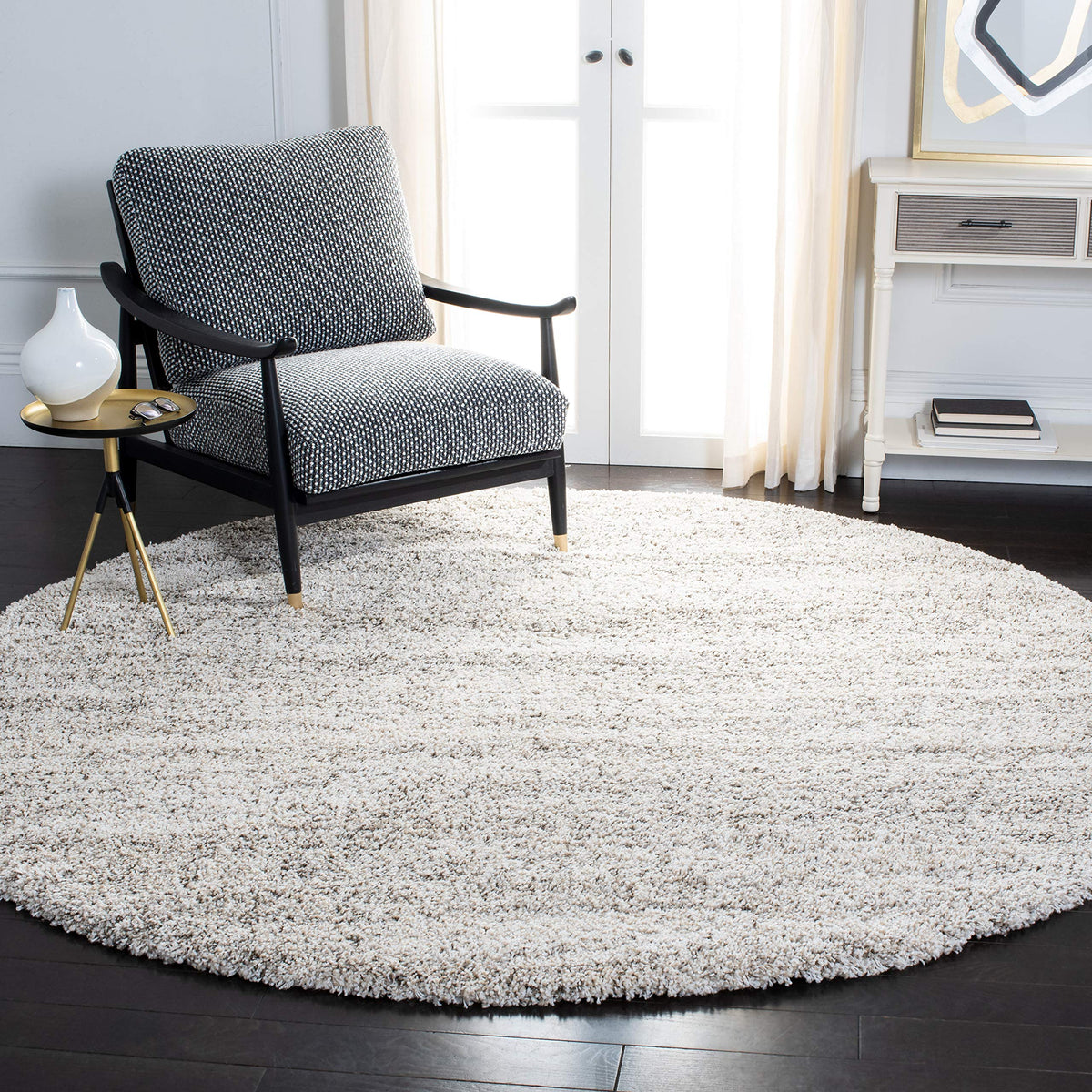 SAFAVIEH Hudson Shag Rug 10x14, Plush X-Large Ivory & Grey SGH295B