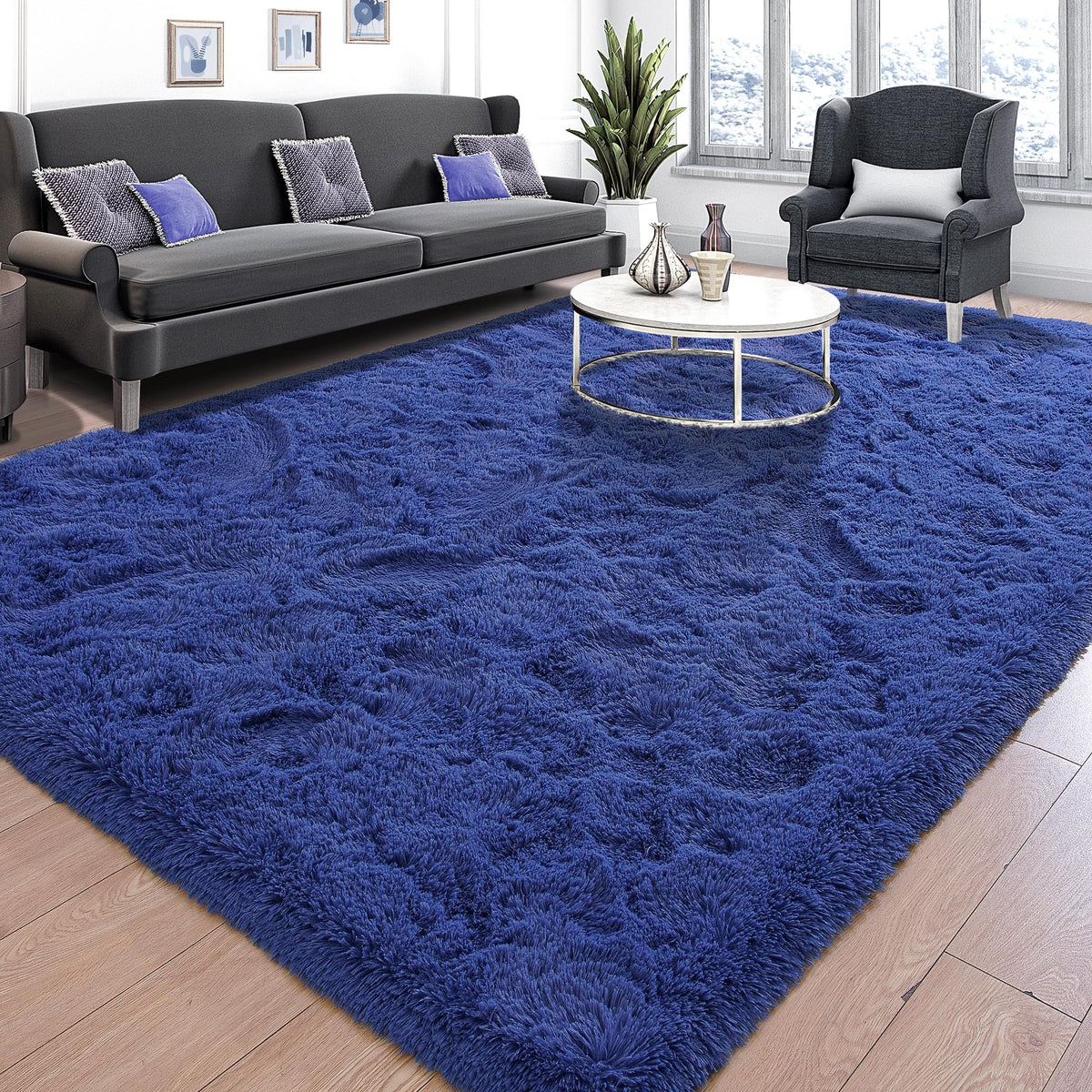 Tepook Fluffy Large Rugs for Living Room, 8x10 Area Rugs for Bedroom