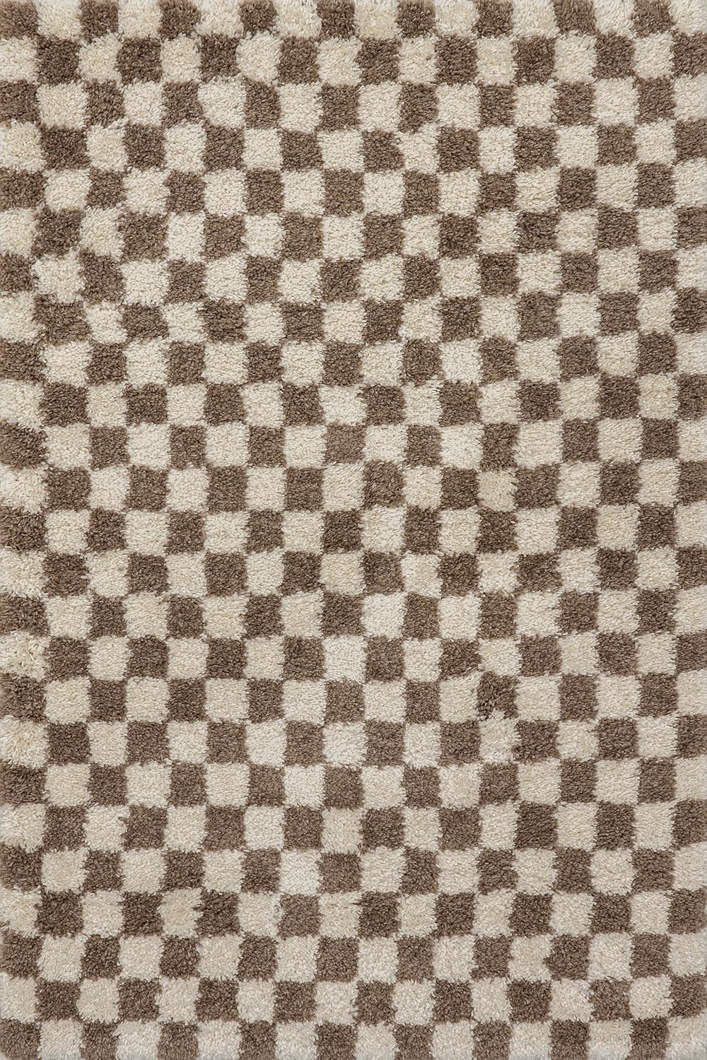nuLOOM Adelaide Beige Checkered Power Loomed Area Rug, 5' x 8'