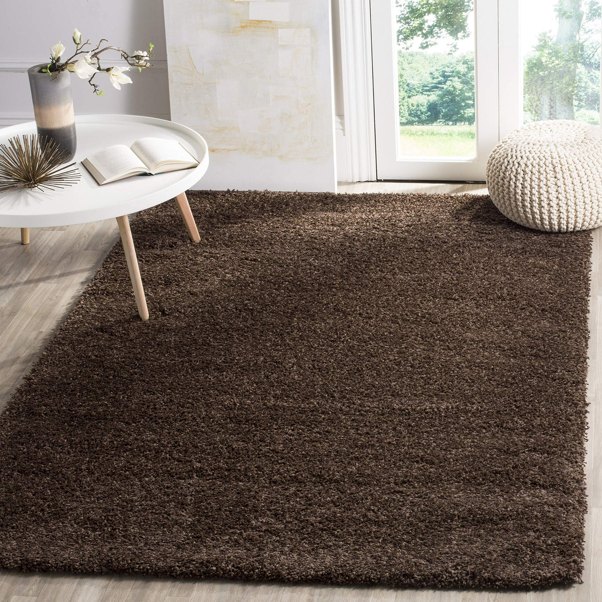 SAFAVIEH Area Rug 8x10 - California Shag Collection - Large - Beige, Non-Shedding & Easy to Clean, Ultra Plush Thick Pile, Ideal for Living Room, Bedroom, Dining Space (SG151-1313)