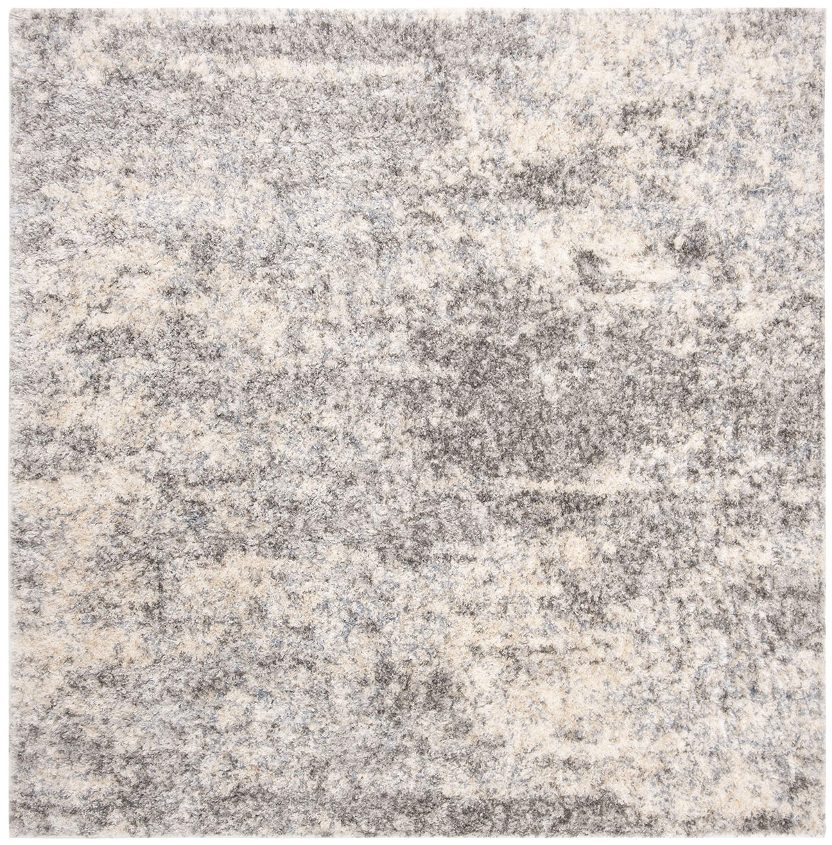 SAFAVIEH Berber Shag Rug 8x10, Large Grey Blue & Cream BER219G