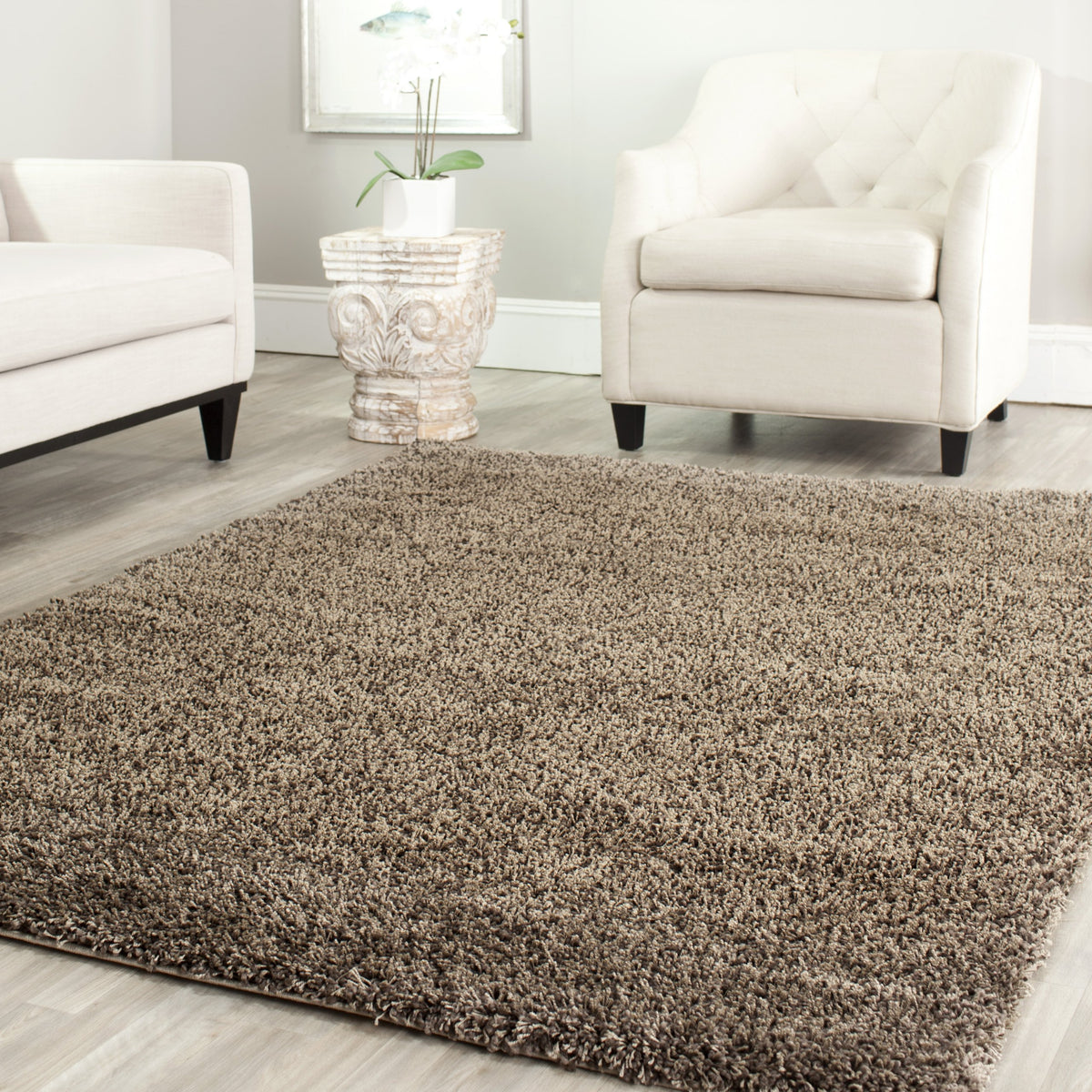 SAFAVIEH Area Rug 8x10 - California Shag Collection - Large - Beige, Non-Shedding & Easy to Clean, Ultra Plush Thick Pile, Ideal for Living Room, Bedroom, Dining Space (SG151-1313)