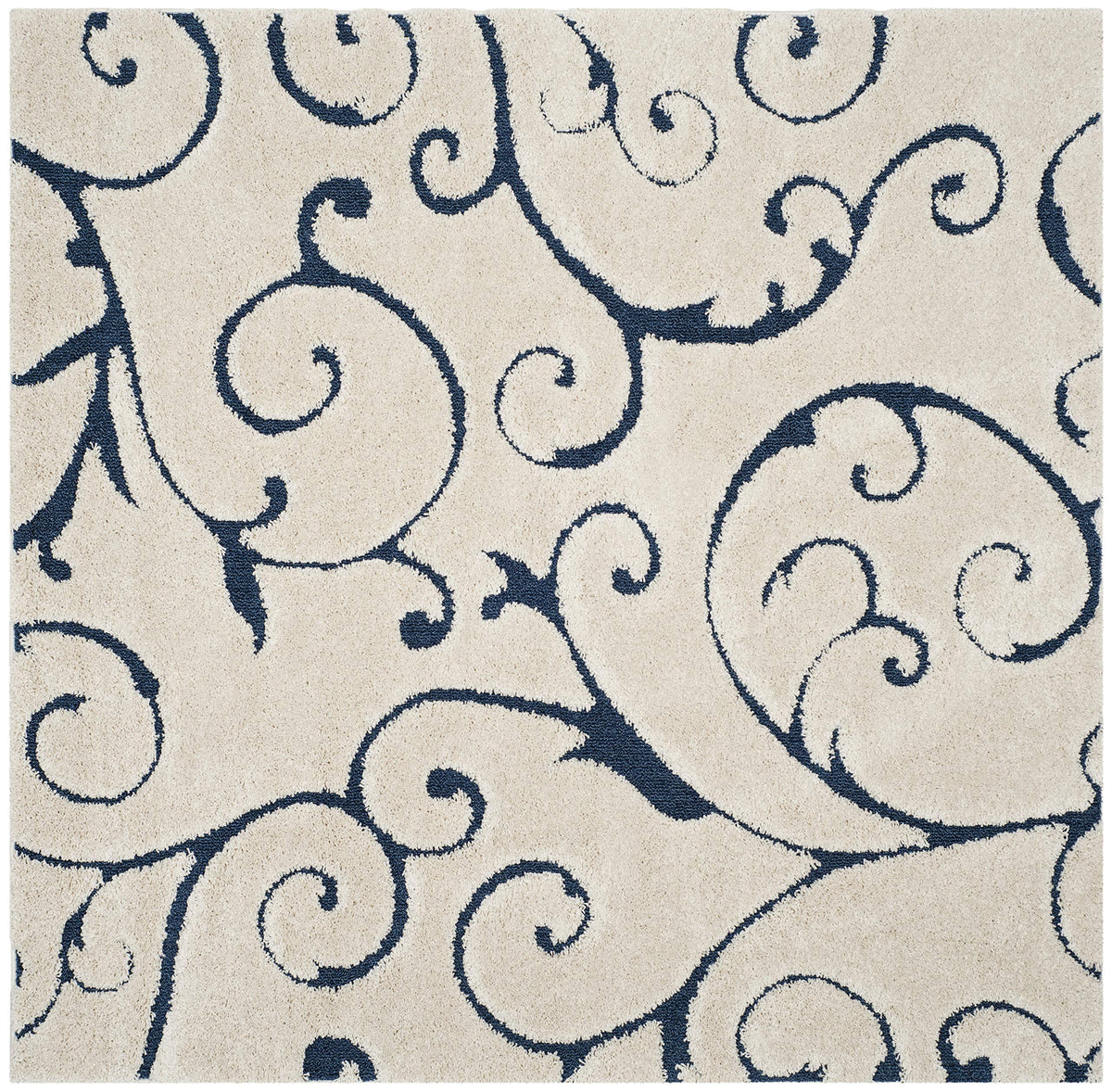 SAFAVIEH Florida Shag Rug 8'x10', Soft Plush Cream & Beige SG455-1113