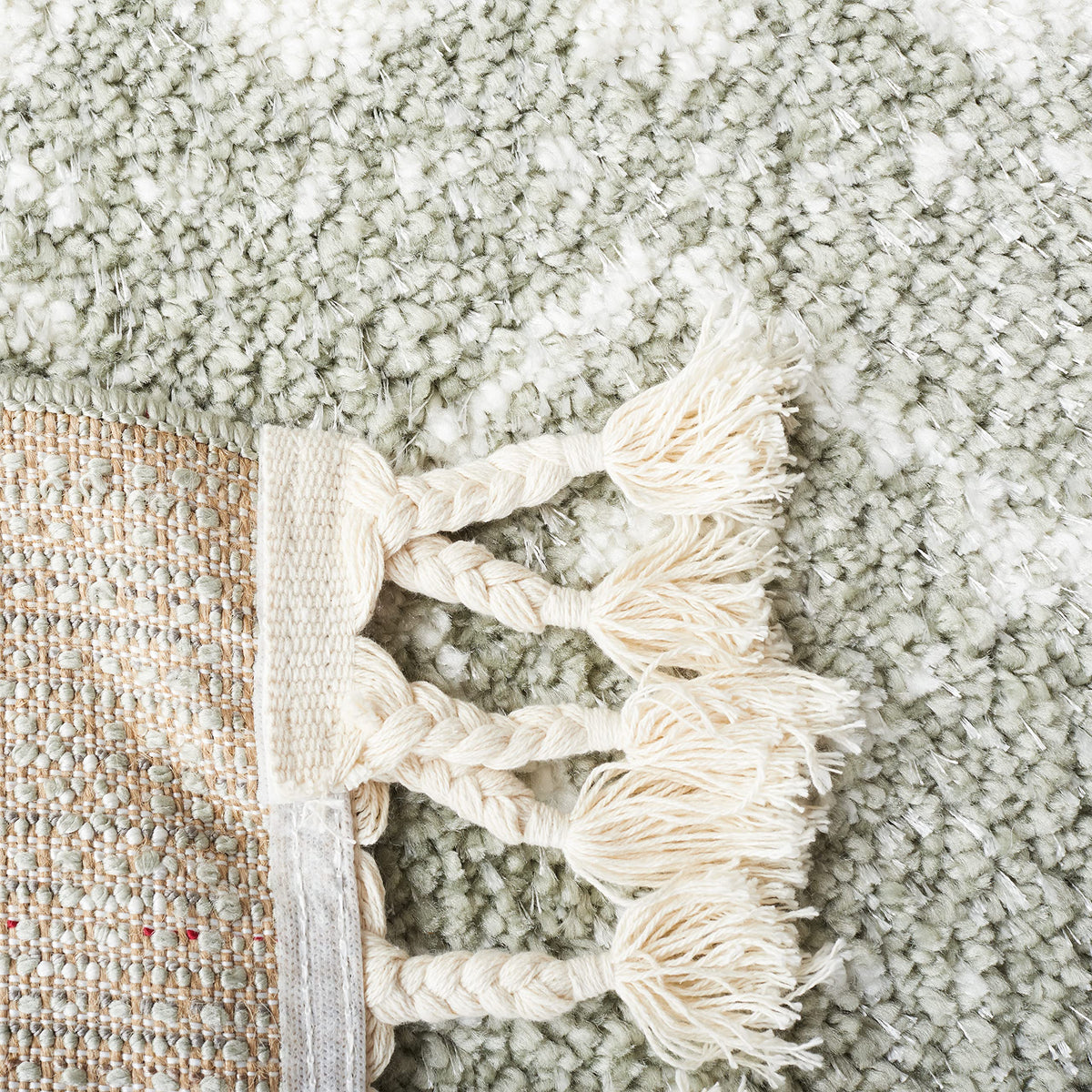 SAFAVIEH Area Rug 8x10 - Berber Fringe Shag Collection - Large - Cream & Dark Grey, Moroccan Design, Non-Shedding & Easy Cleaning, Thick Pile, Ideal for Living Room, Bedroom, Dining Space (BFG516A)