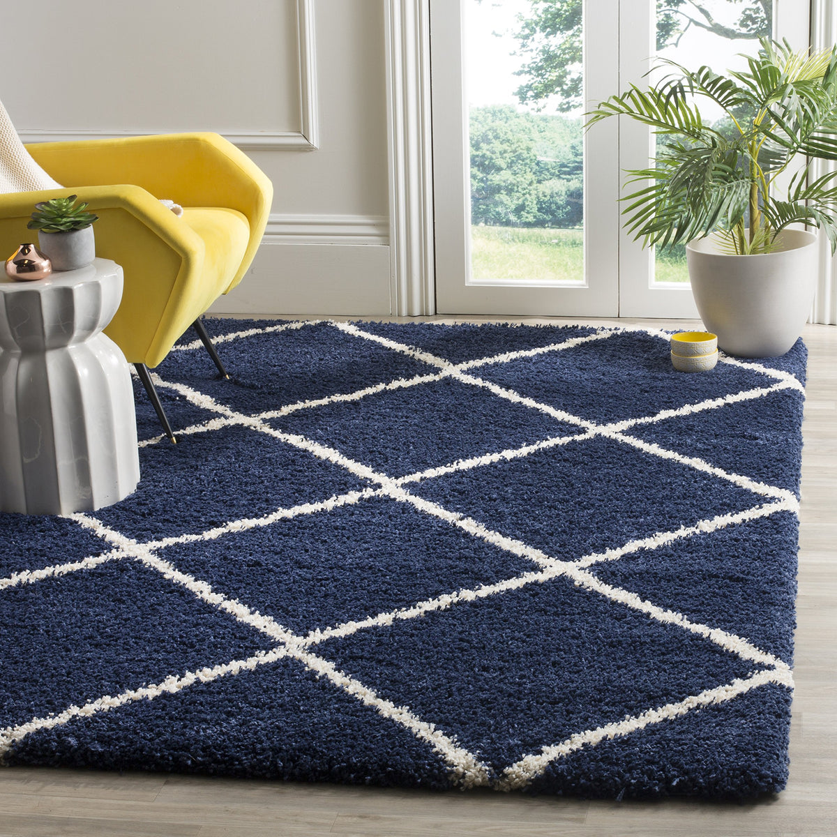SAFAVIEH Hudson Shag Rug 8'x10', Soft Plush Moroccan Ivory & Beige SGH281D