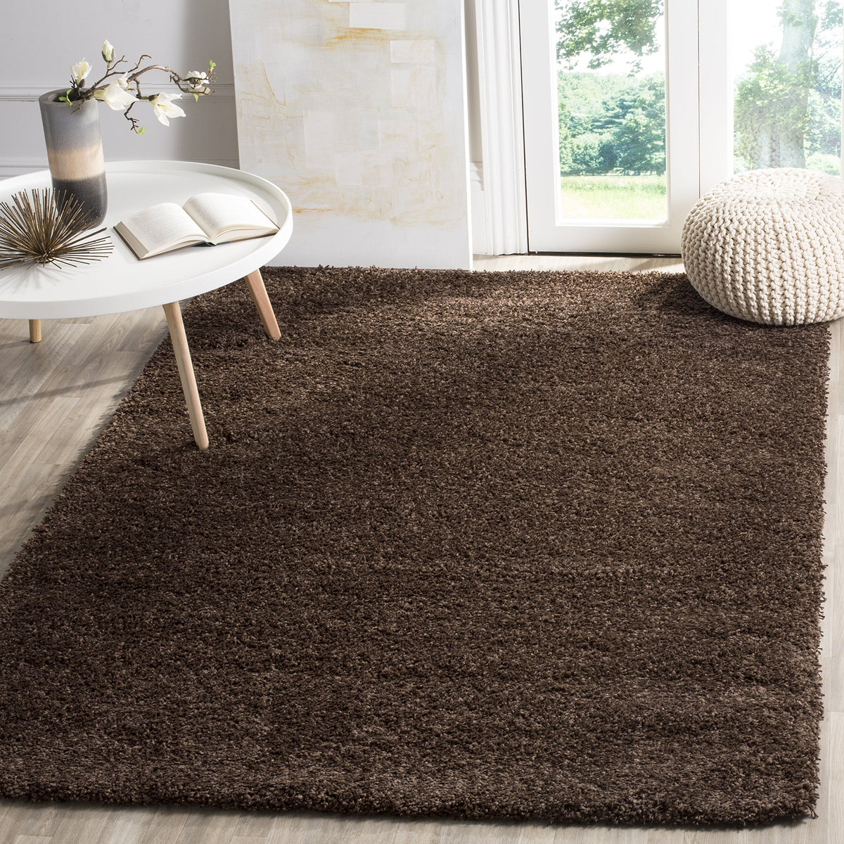 SAFAVIEH Area Rug 8x10 - California Shag Collection - Large - Beige, Non-Shedding & Easy to Clean, Ultra Plush Thick Pile, Ideal for Living Room, Bedroom, Dining Space (SG151-1313)