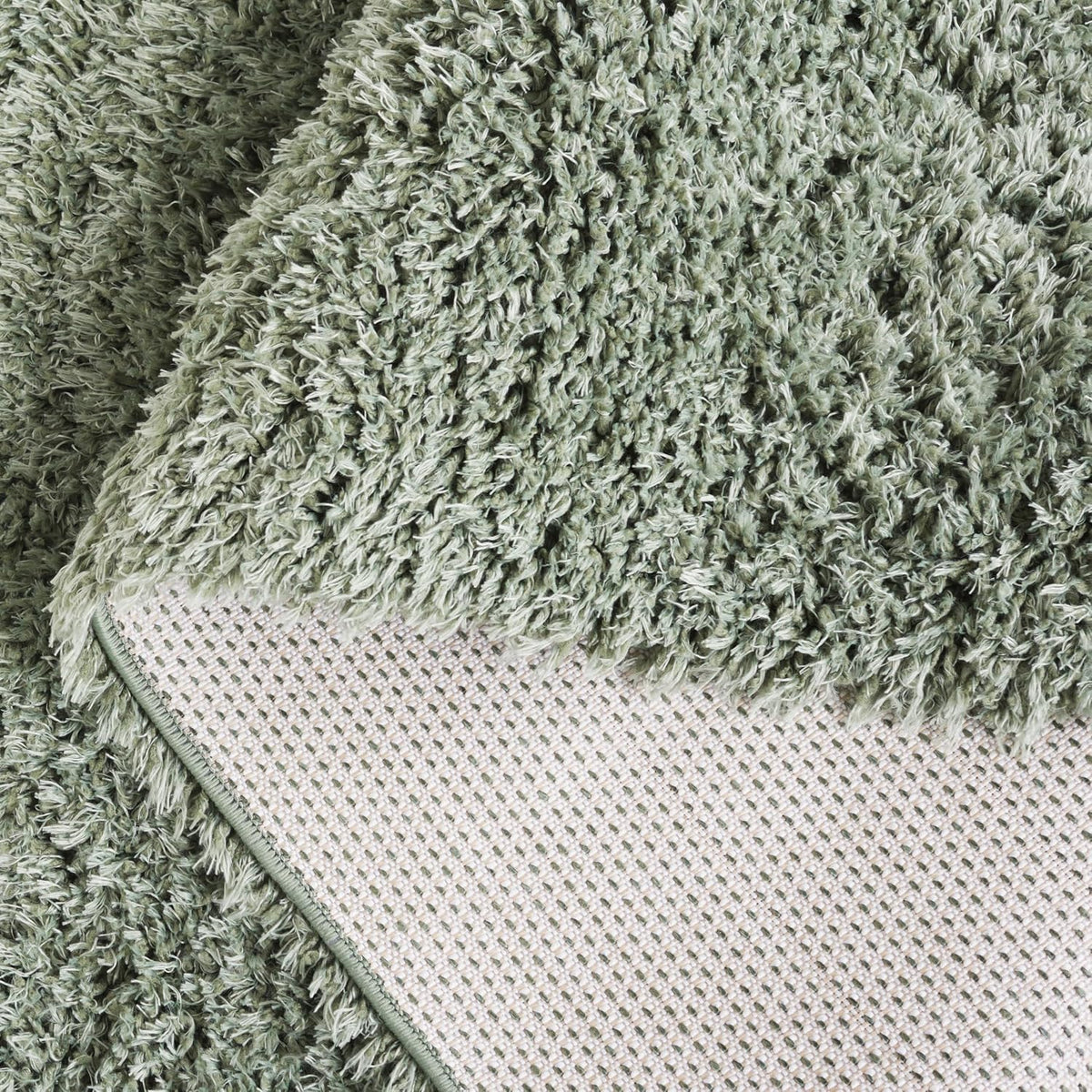 SAFAVIEH Lindsay Shag Collection Area Rug - 4' x 6', Green, Contemporary Design, Ideal for High Traffic Areas in Living Room, Bedroom & Dining Room (LNS560Y-4)