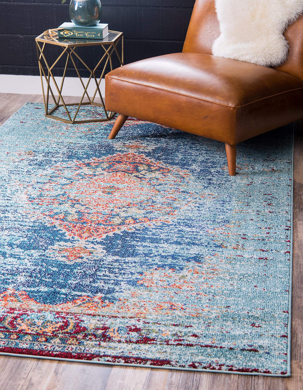 Unique Loom Solid Shag Collection Area Rug (8' x 10' Rectangle, Sandy Brown)